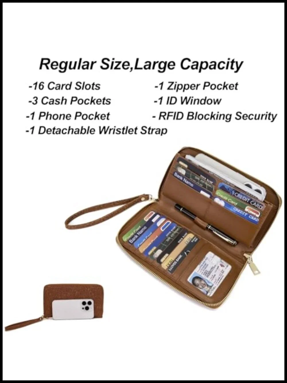 Women's Satchel Purse Set with Wallet and Cosmetic Bag Faux Leather